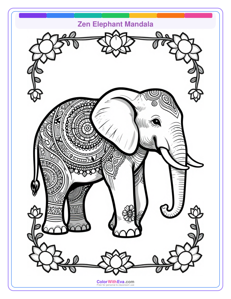 Zen Elephant Mandala thumbnail