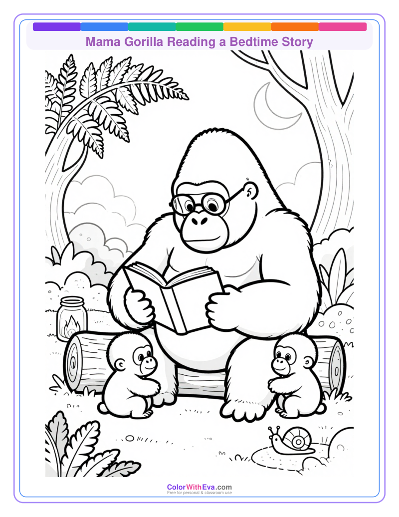 Mama Gorilla Reading a Bedtime Story thumbnail