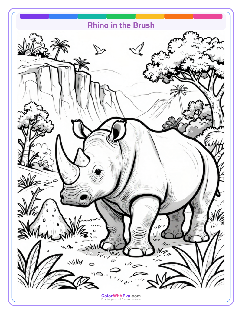 Rhino in the Brush preview