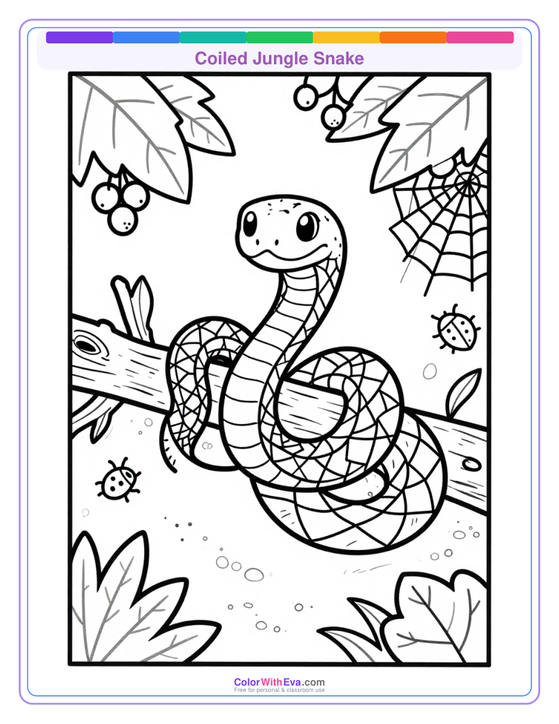 Coiled Jungle Snake preview