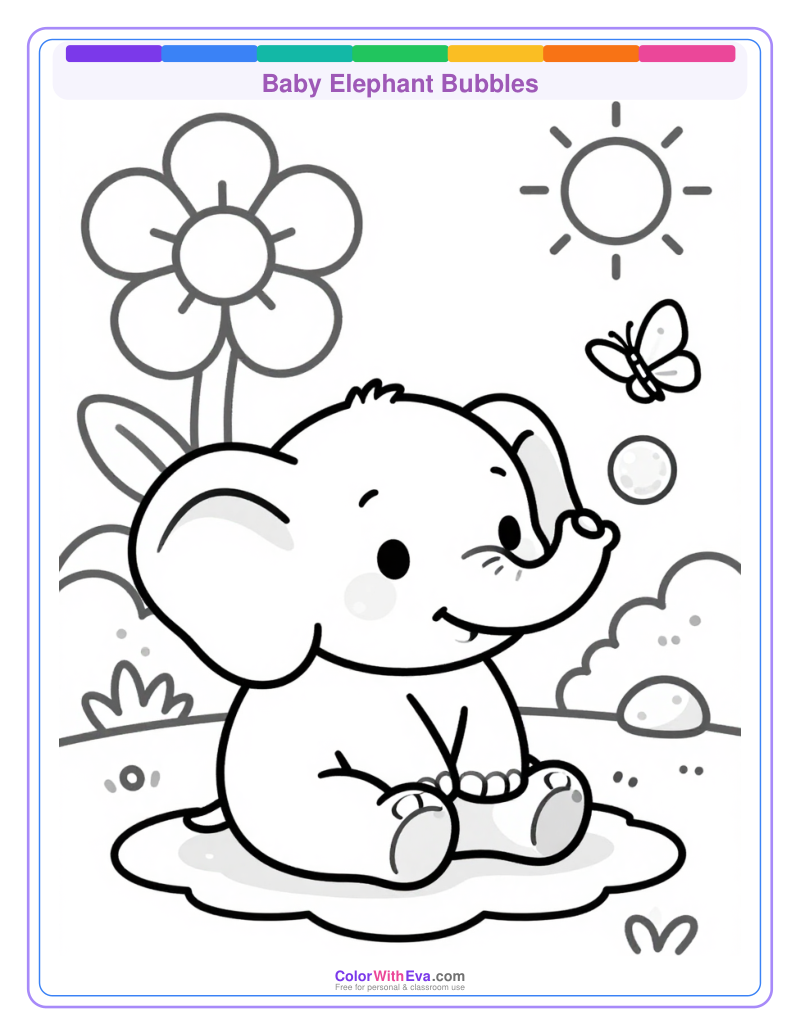Baby Elephant Bubbles preview
