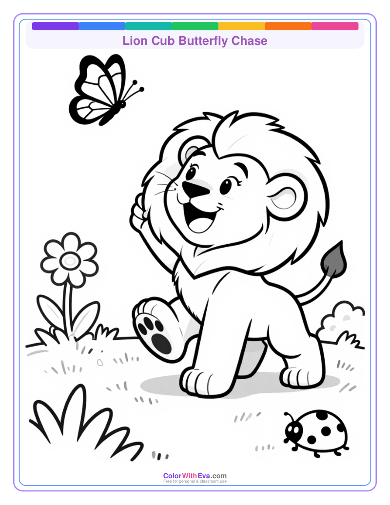 Lion Cub Butterfly Chase preview