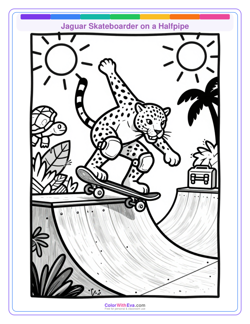 Jaguar Skateboarder on a Halfpipe thumbnail