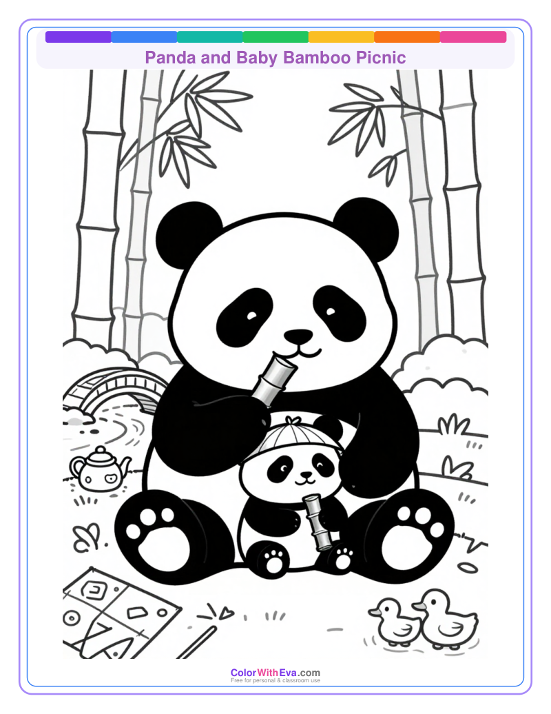 Panda and Baby Bamboo Picnic thumbnail