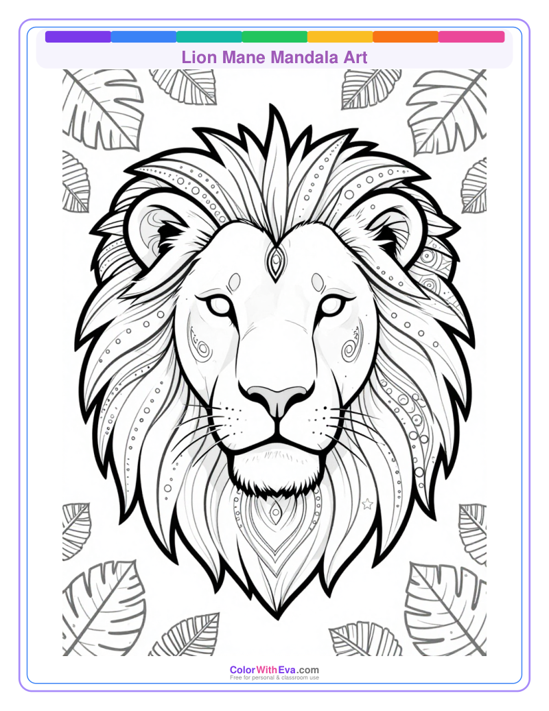 Lion Mane Mandala Art thumbnail