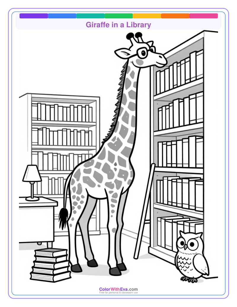 Giraffe in a Library thumbnail