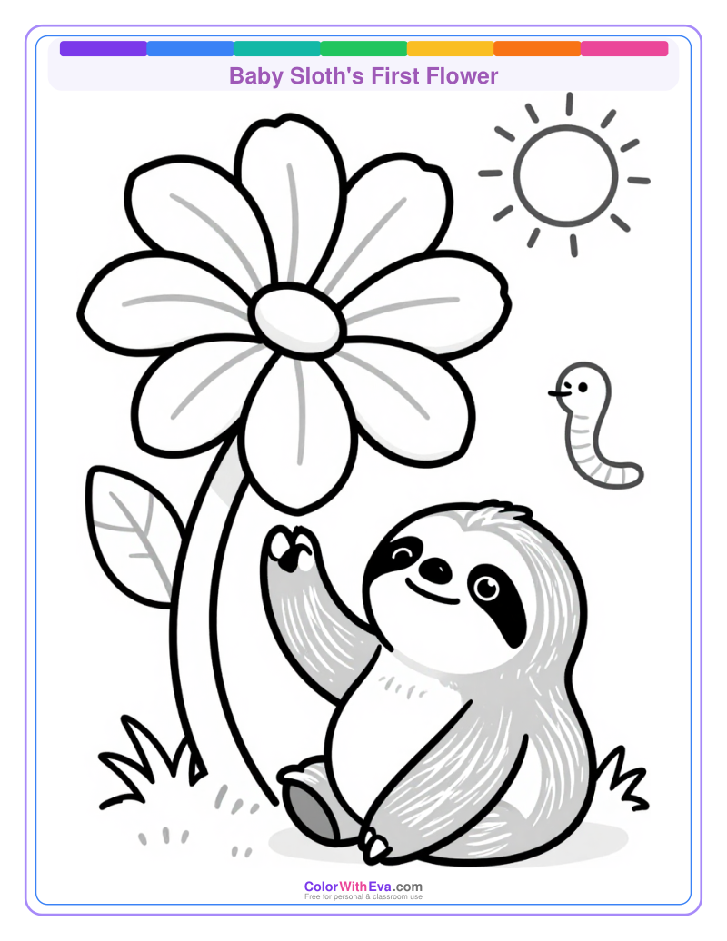 Baby Sloth's First Flower thumbnail