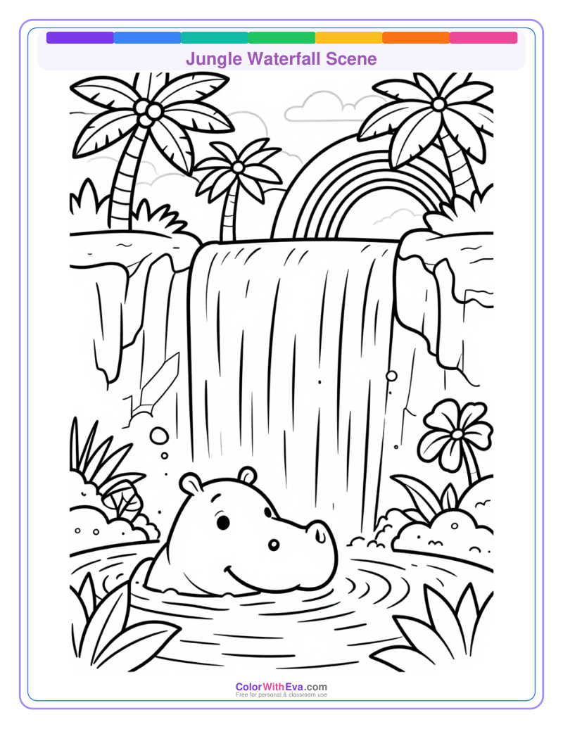 Jungle Waterfall Scene preview