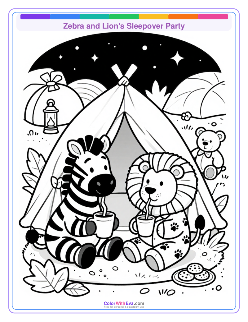 Zebra and Lion's Sleepover Party thumbnail