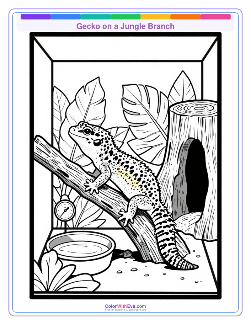 Gecko on a Jungle Branch preview