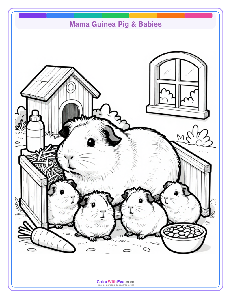 Mama Guinea Pig & Babies thumbnail