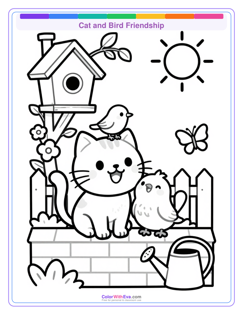 Cat and Bird Friendship thumbnail