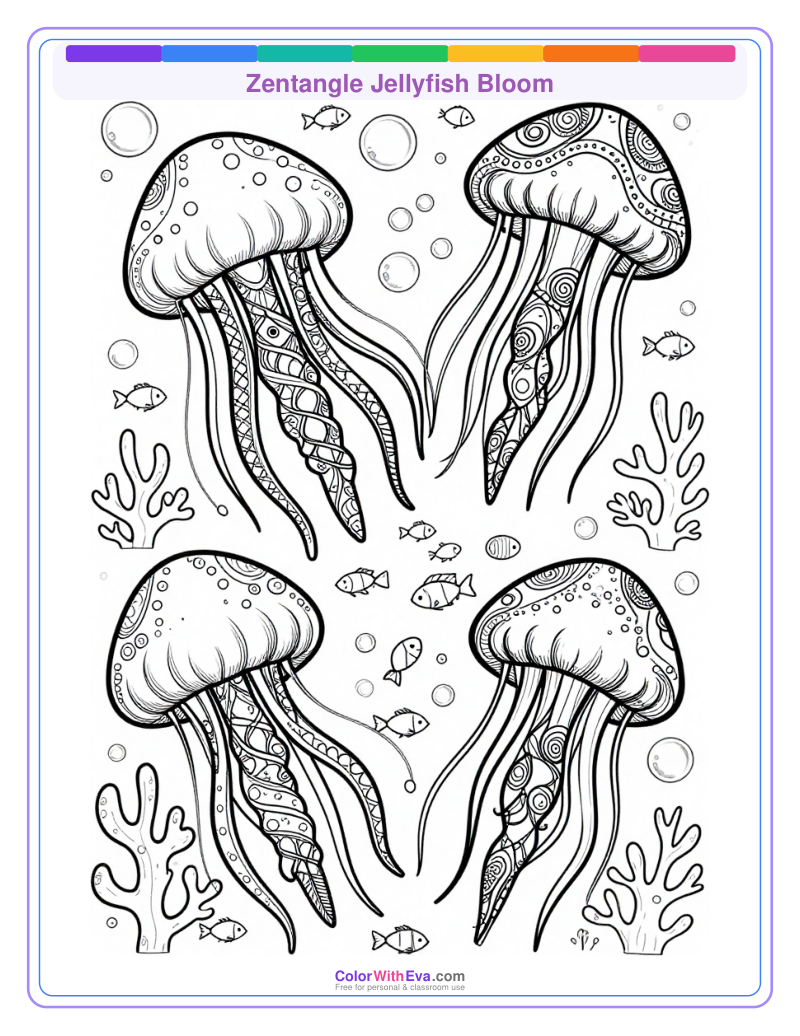 Zentangle Jellyfish Bloom thumbnail