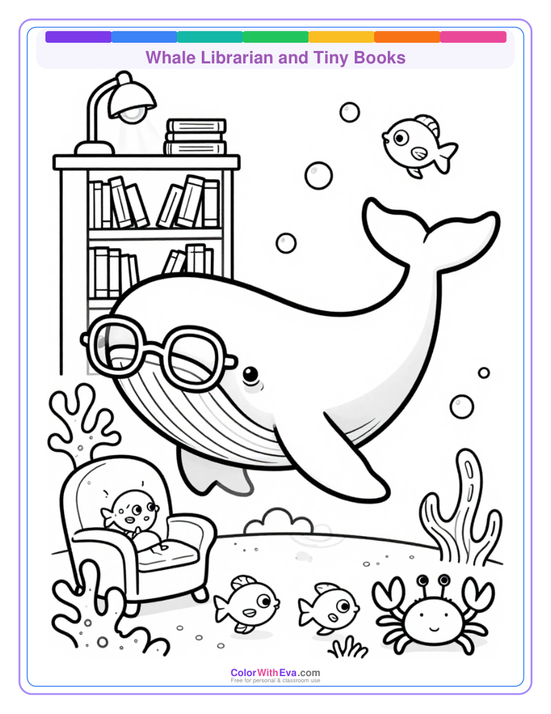 Whale Librarian and Tiny Books thumbnail