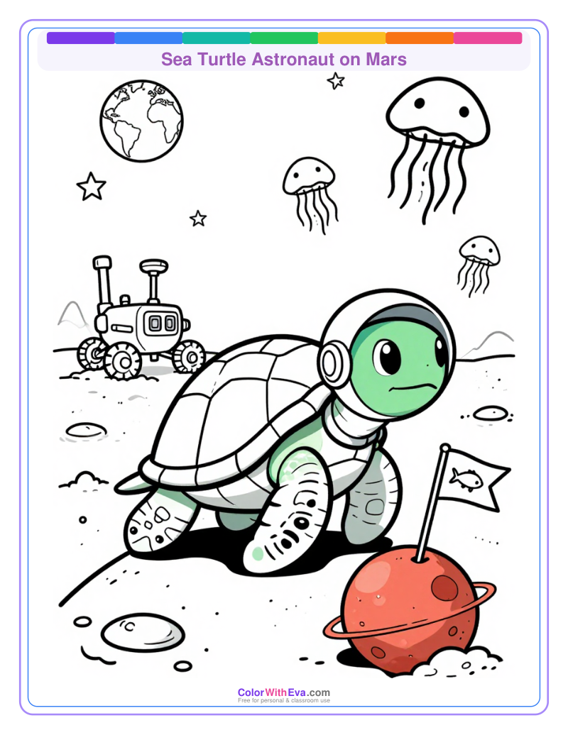 Sea Turtle Astronaut on Mars thumbnail