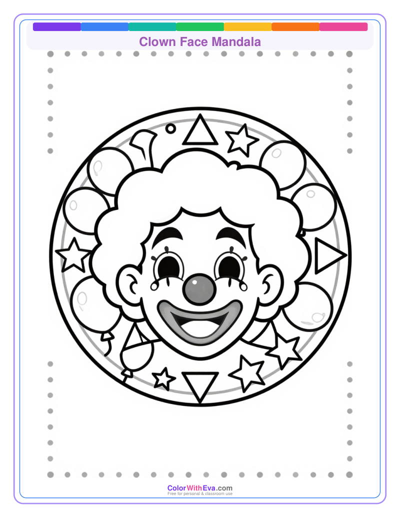 Clown Face Mandala preview