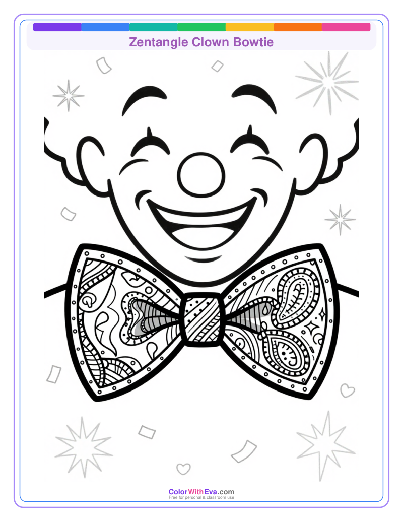 Zentangle Clown Bowtie thumbnail