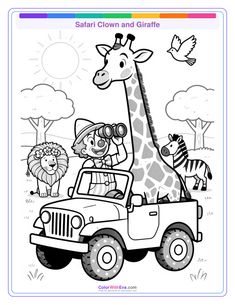 Safari Clown and Giraffe preview