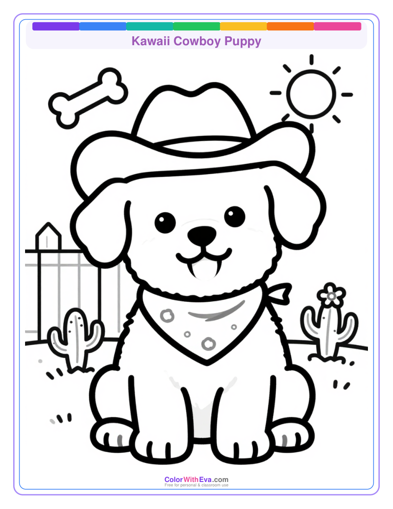 Kawaii Cowboy Puppy preview