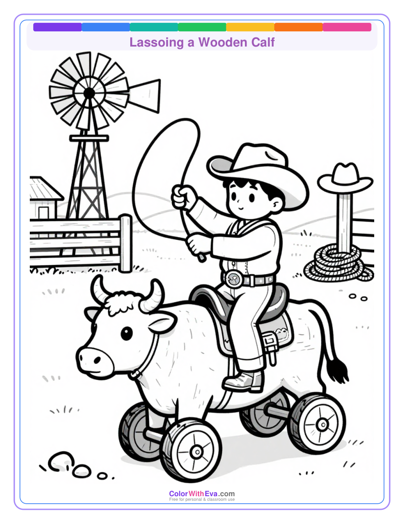 Lassoing a Wooden Calf preview