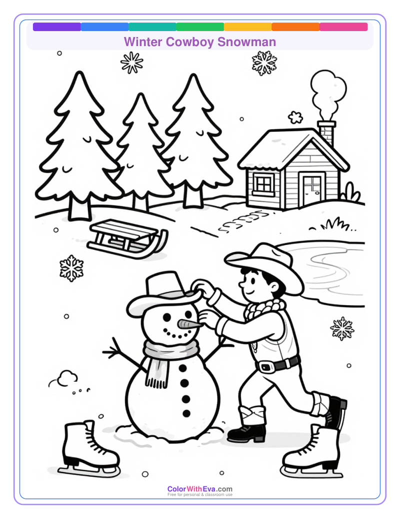 Winter Cowboy Snowman thumbnail
