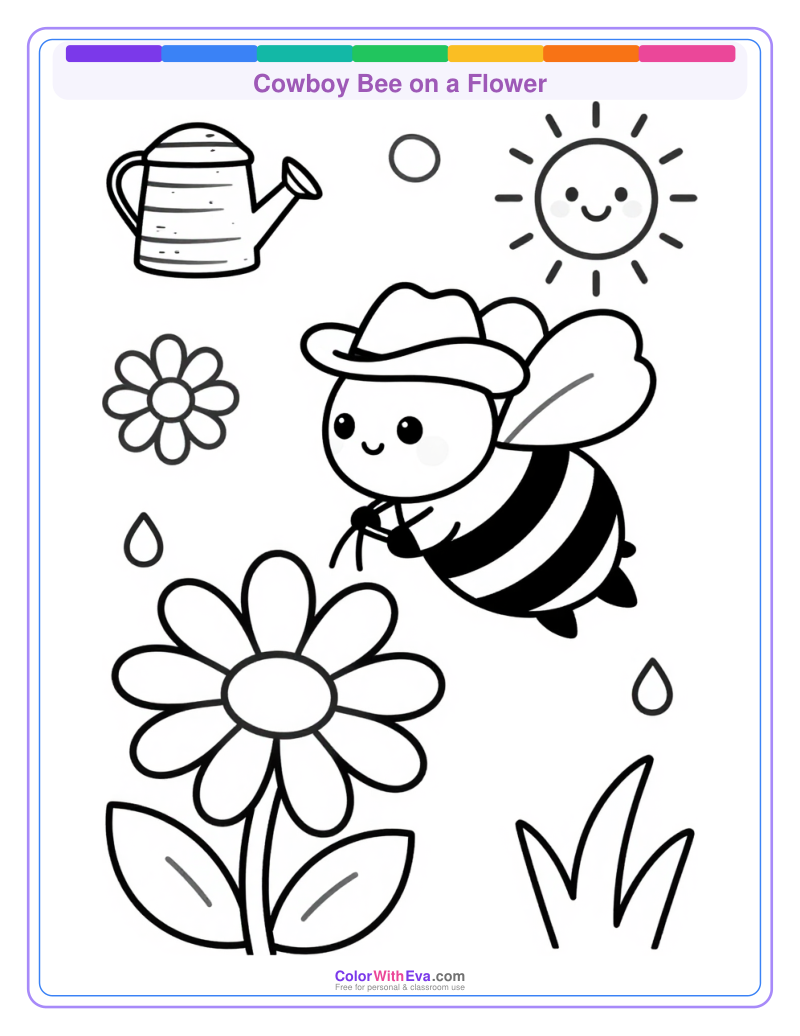 Cowboy Bee on a Flower thumbnail