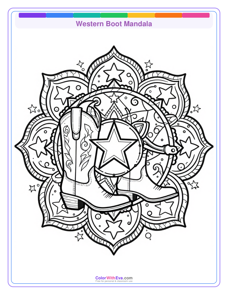 Western Boot Mandala thumbnail