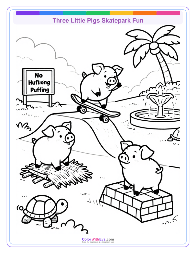 Three Little Pigs Skatepark Fun thumbnail
