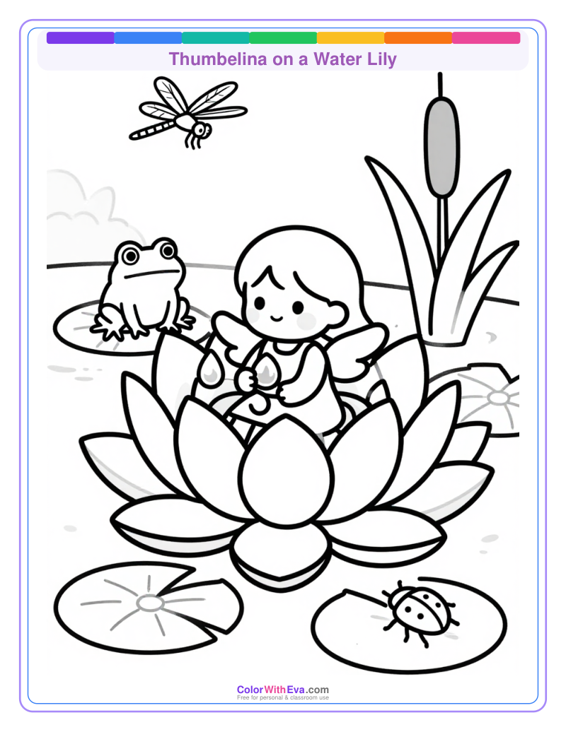 Thumbelina on a Water Lily preview