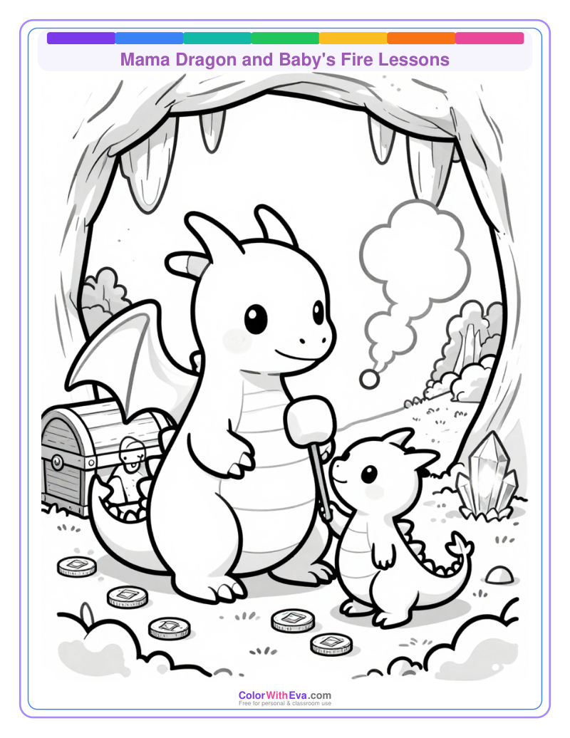 Mama Dragon and Baby's Fire Lessons thumbnail