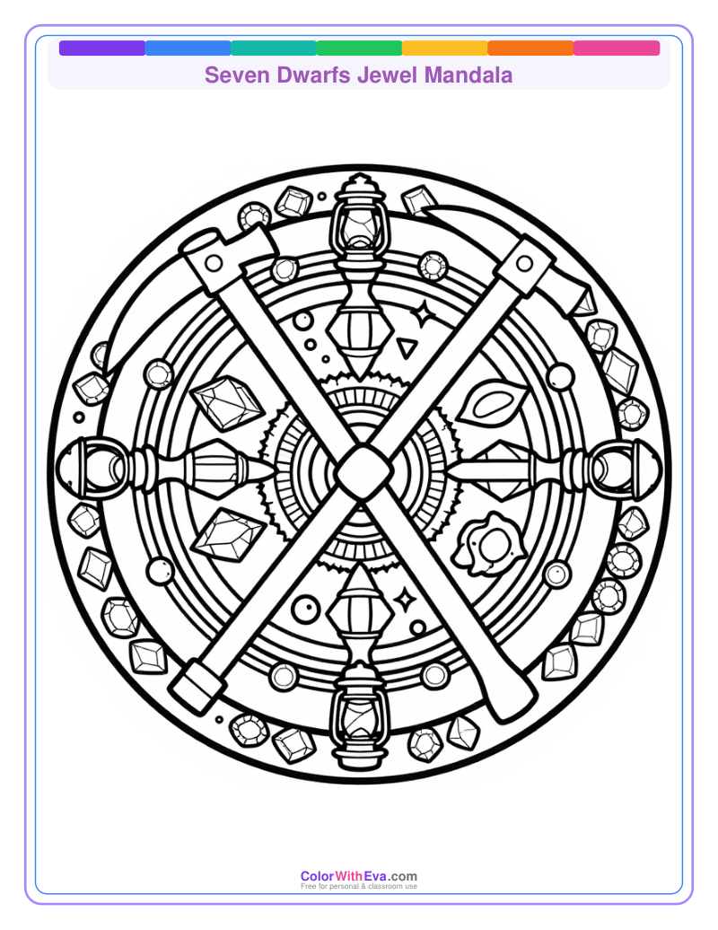 Seven Dwarfs Jewel Mandala thumbnail