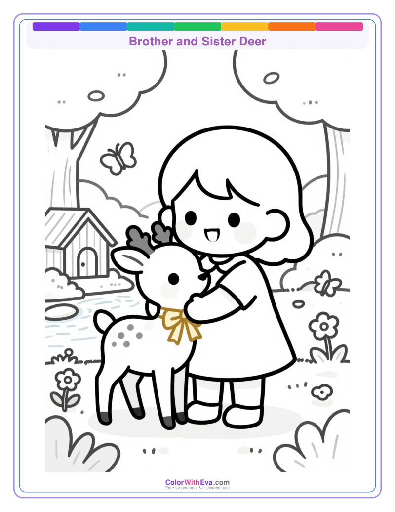 Brother and Sister Deer preview