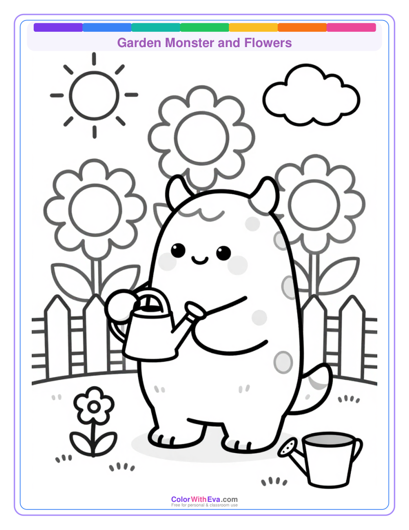 Garden Monster and Flowers preview