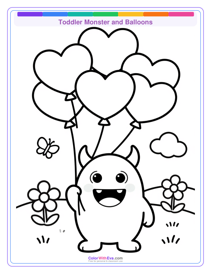 Toddler Monster and Balloons thumbnail
