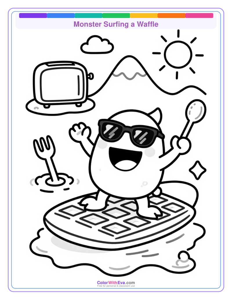 Monster Surfing a Waffle thumbnail
