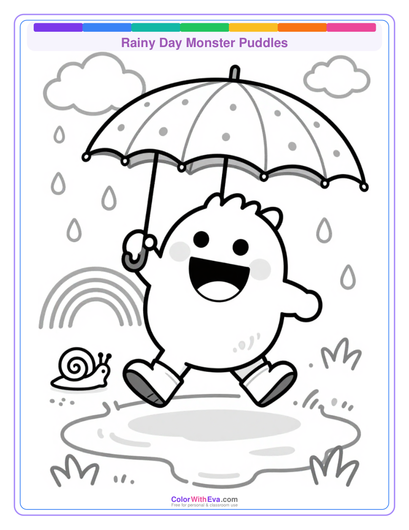 Rainy Day Monster Puddles preview