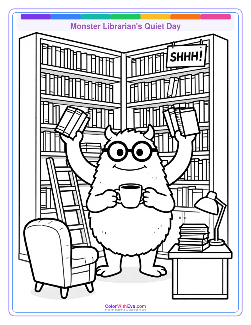 Monster Librarian's Quiet Day thumbnail