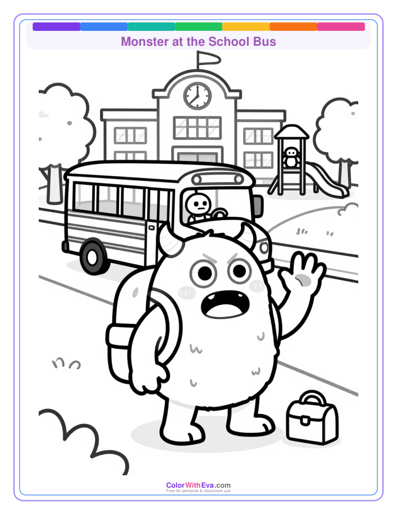 Monster at the School Bus thumbnail