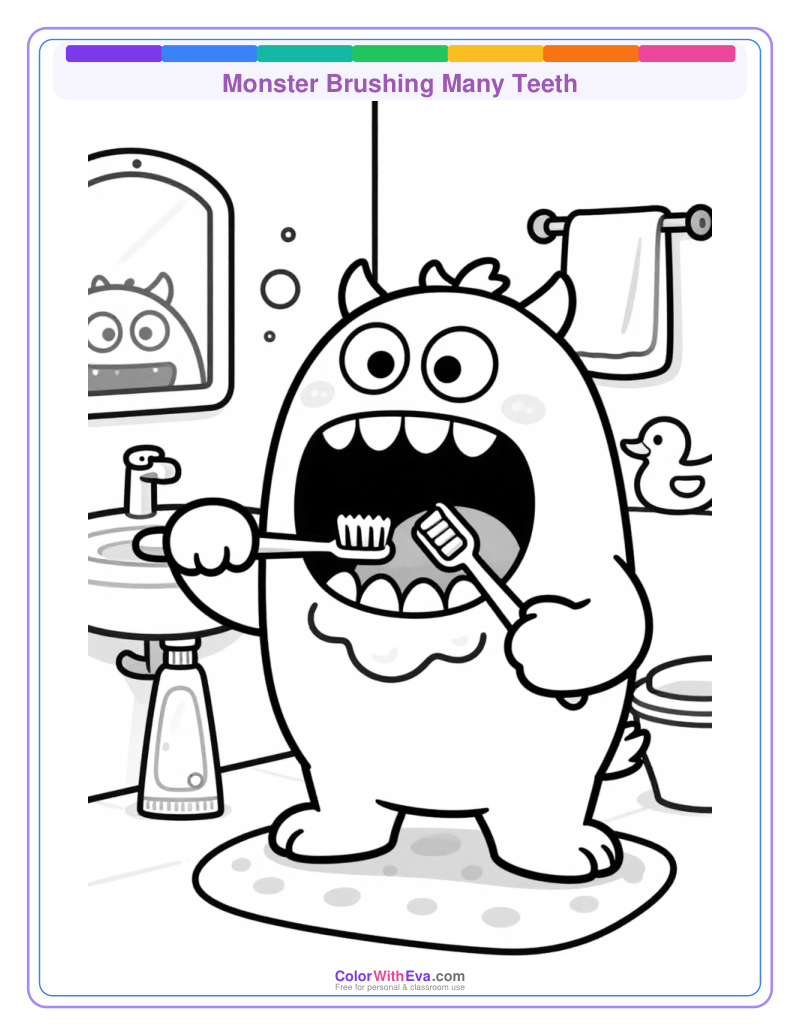 Monster Brushing Many Teeth thumbnail