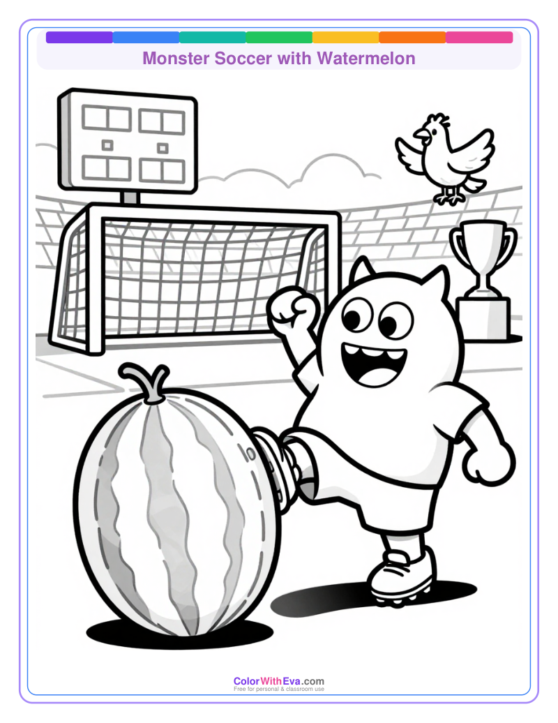 Monster Soccer with Watermelon thumbnail