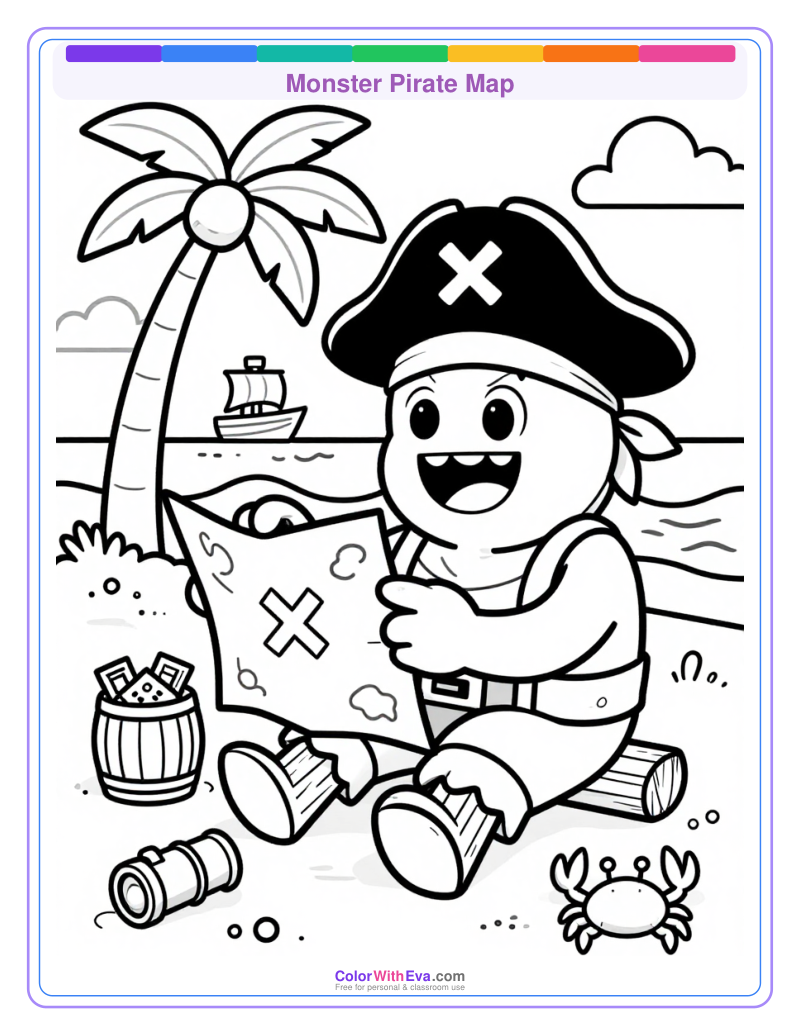Monster Pirate Map preview