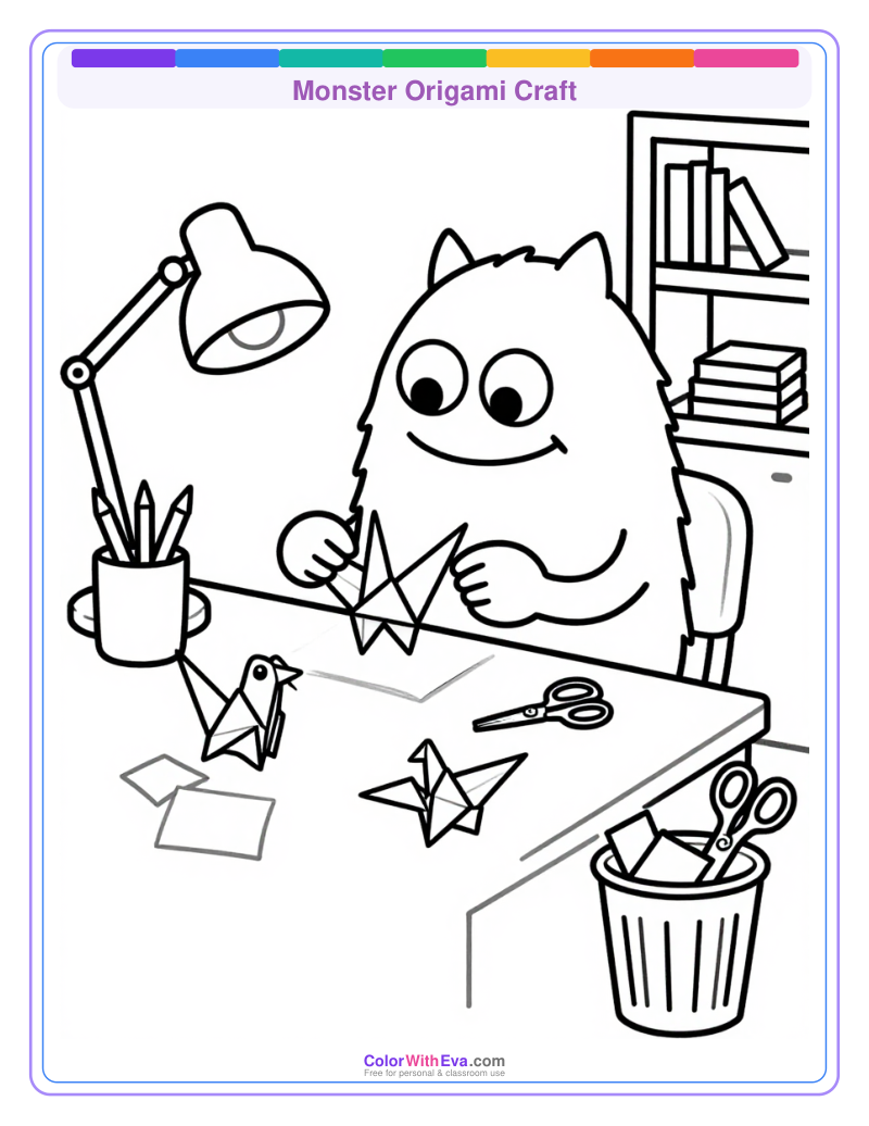 Monster Origami Craft preview