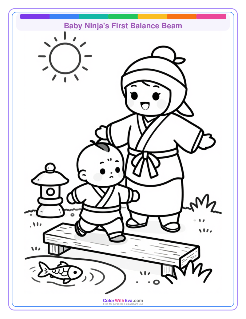 Baby Ninja's First Balance Beam thumbnail