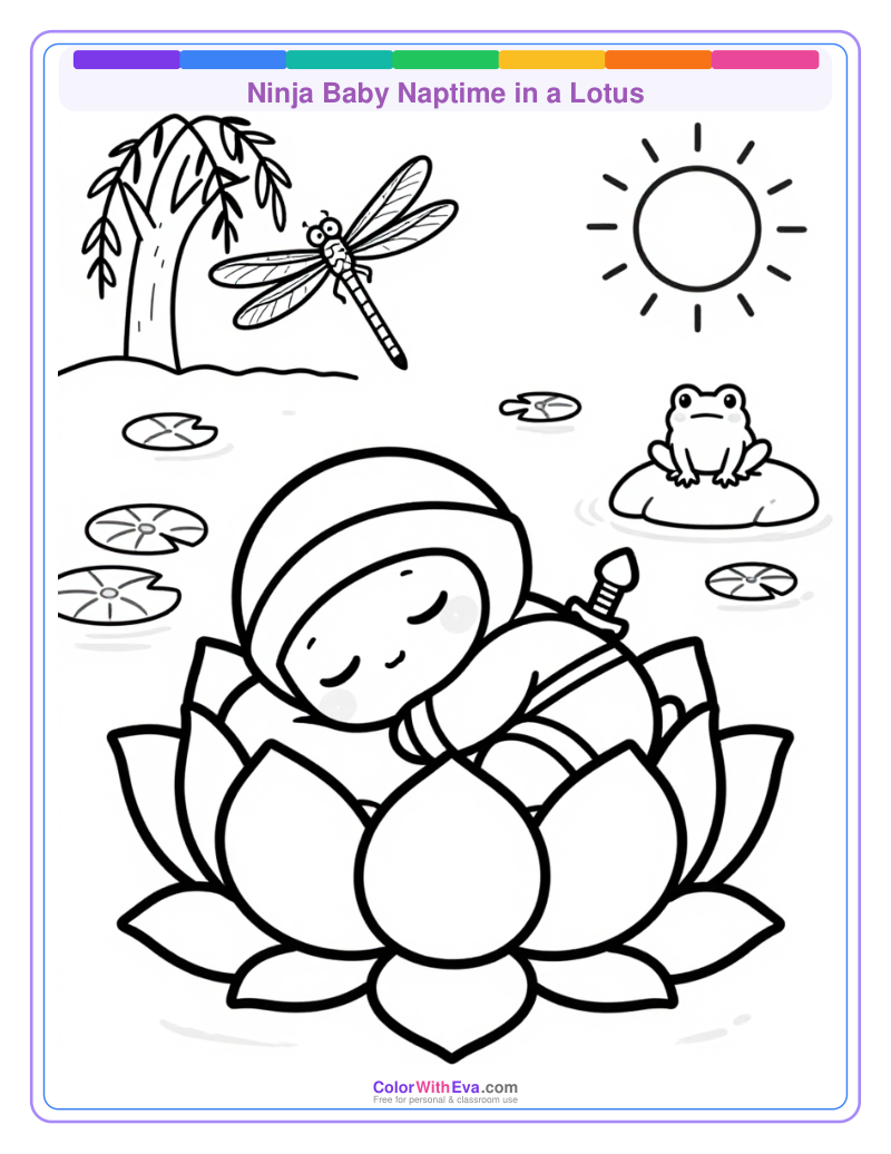 Ninja Baby Naptime in a Lotus thumbnail