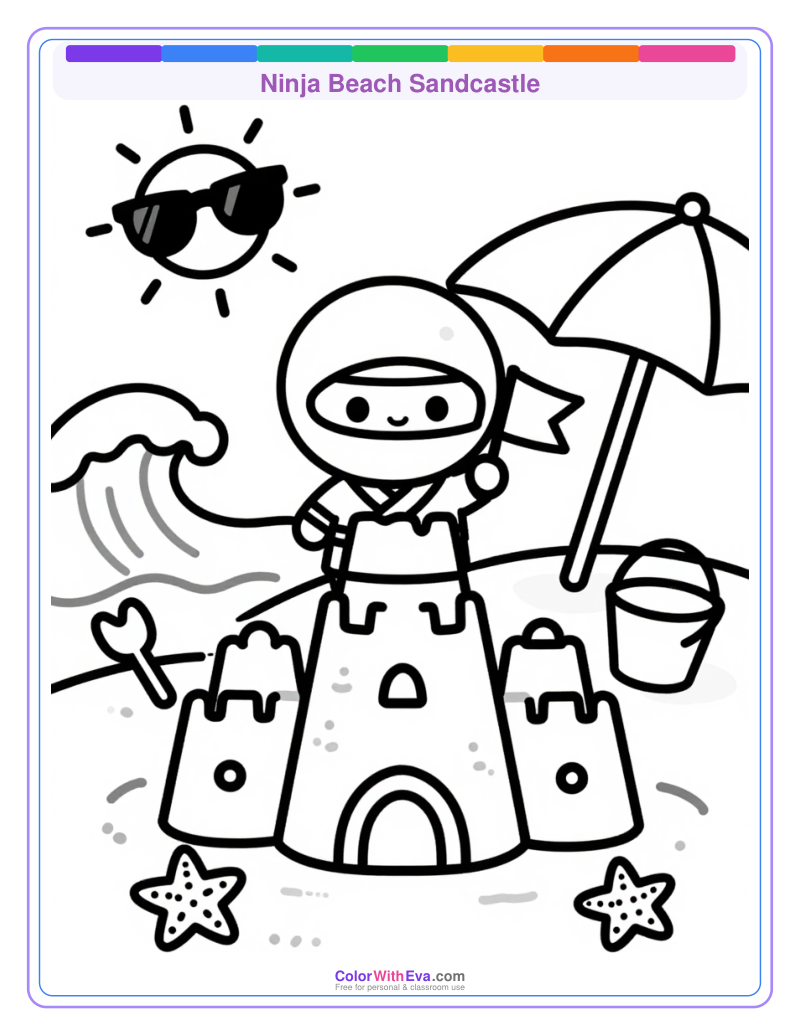 Ninja Beach Sandcastle preview