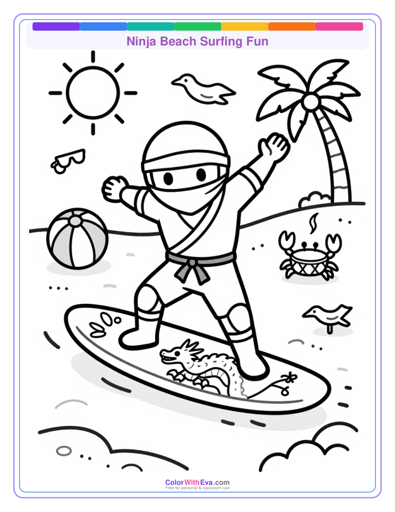 Ninja Beach Surfing Fun thumbnail