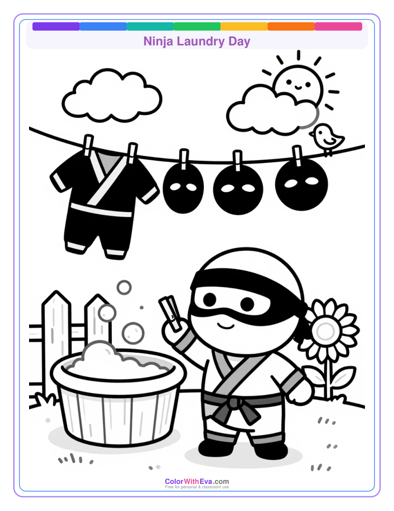 Ninja Laundry Day preview