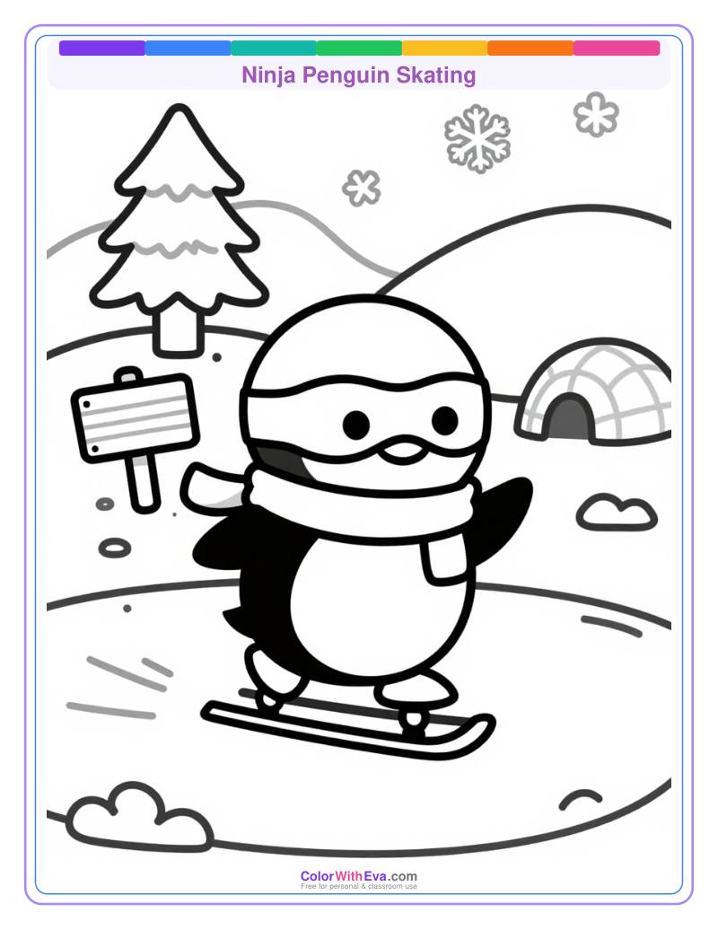 Ninja Penguin Skating preview