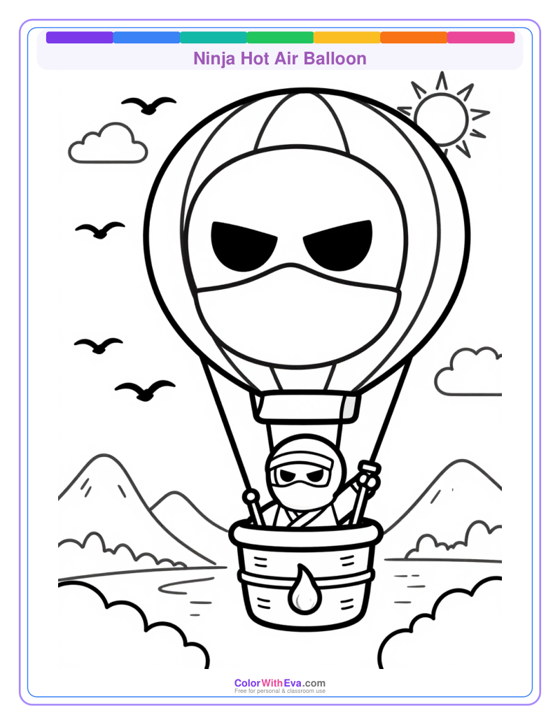 Ninja Hot Air Balloon preview