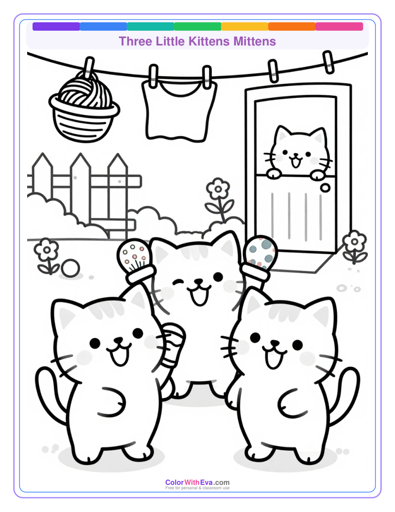Three Little Kittens Mittens preview